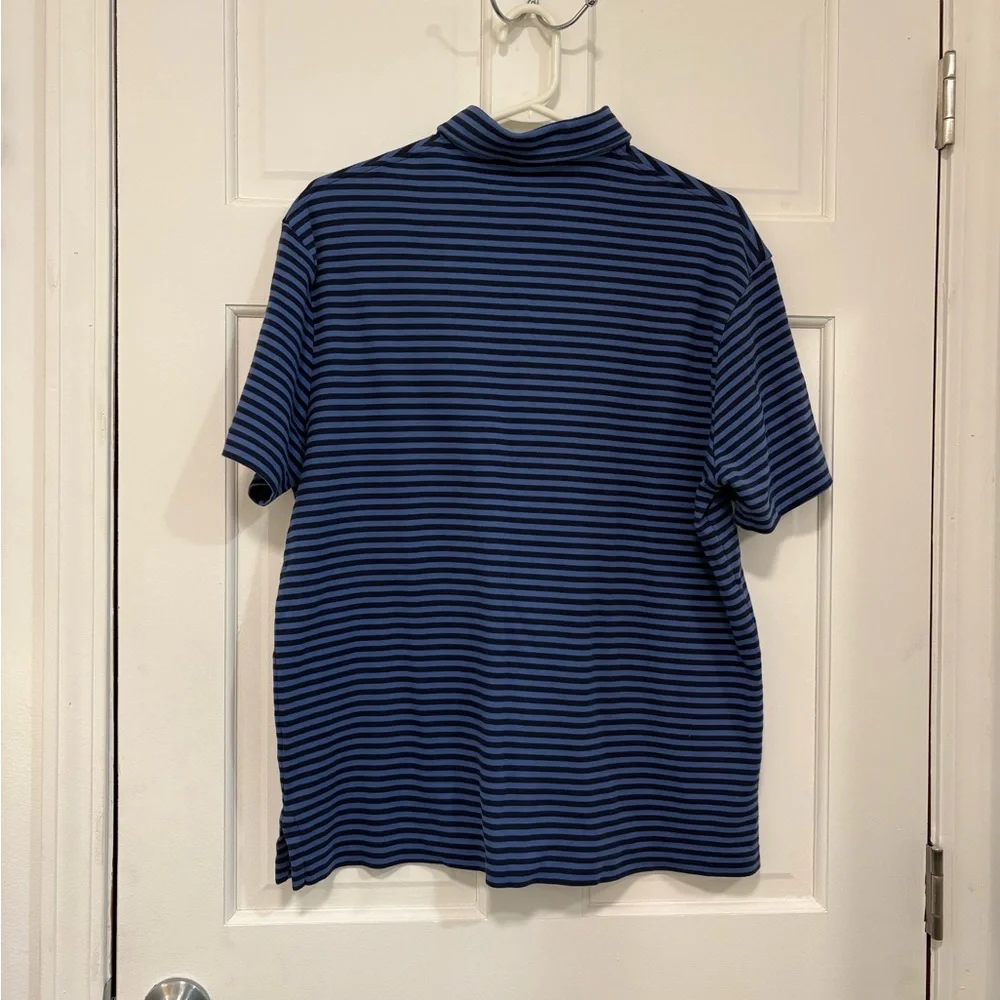 Polo Ralph Lauren Striped Shirt Navy/Light Blue Golf Preppy Collared‎ Men’s XL